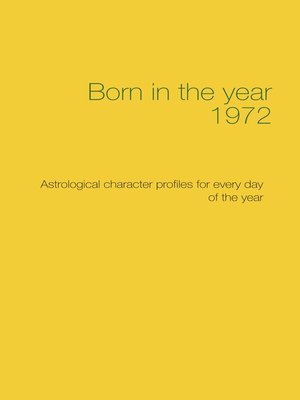 cover image of Born in the year 1972